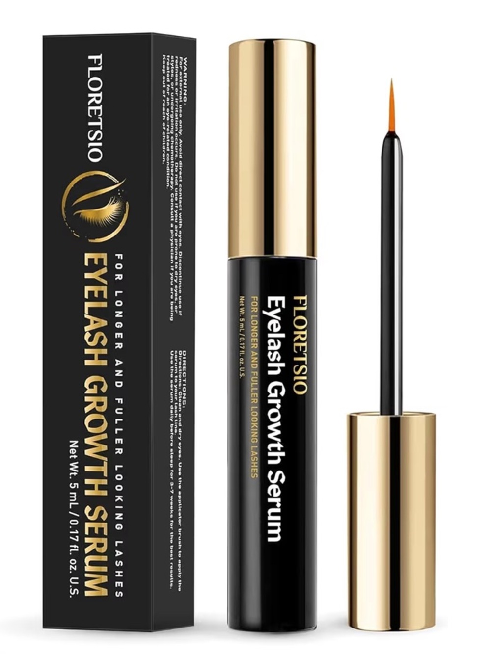 Premium Lash Serum for Eyelash Growth: 5ml Rapid Growth Advanced Eye Lash Serum